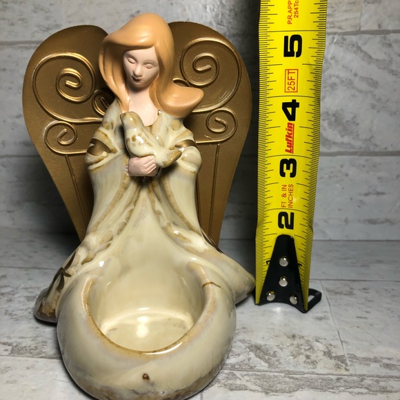 YANKEE CANDLE ANGEL TEA LIGHT/CANDLE HOLDER W/DOVE - Picture 7 of 7